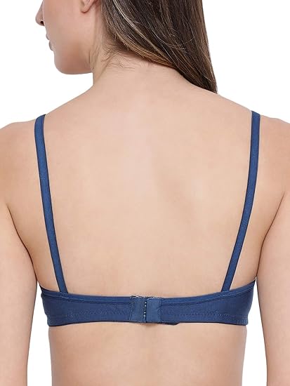 Clovia Women’s Cotton Full-Cup Non-Padded Non-Wired Bra – Blue 40C